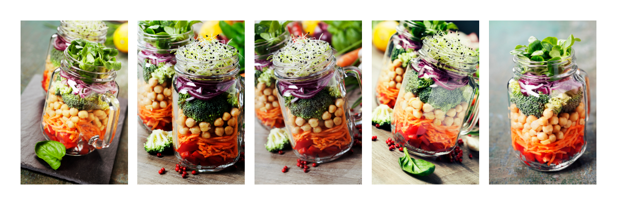 JBB Recipe of the Week: Mason Jar Bean & Veggie Salad with Creamy Lemon Dill Dressing