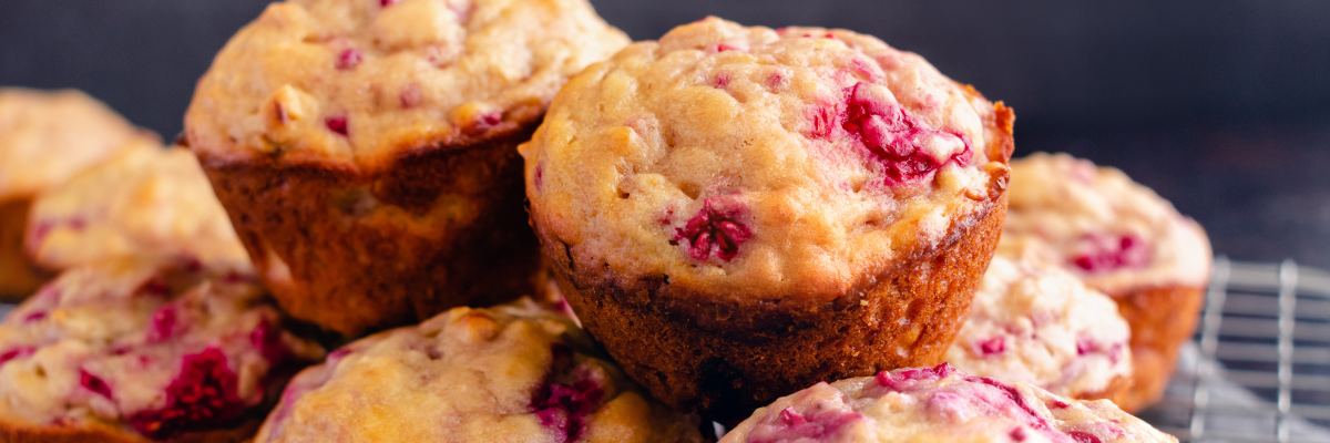 Raspberry Walnut Sour Cream Muffins&nbsp;