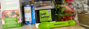 Healthy foods with a canister of just better prebiotic fiber.