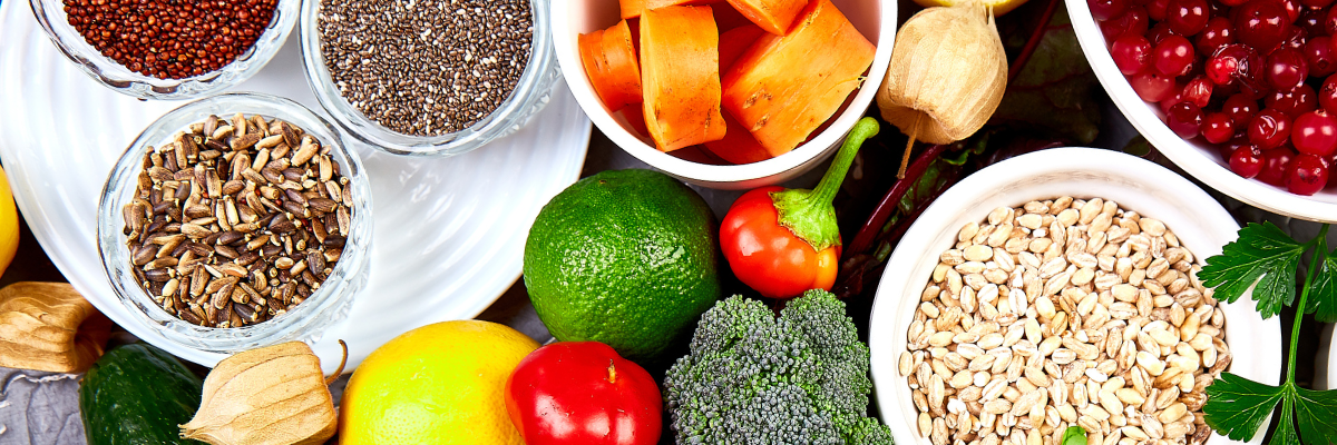 Assorted fresh produce.