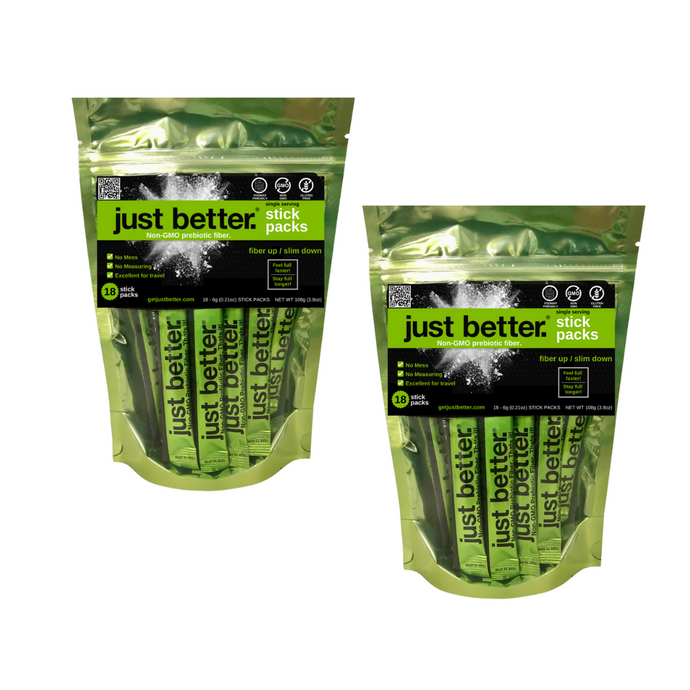 2-Pack 18-Count just better.® Prebiotic Fiber Stick Packs