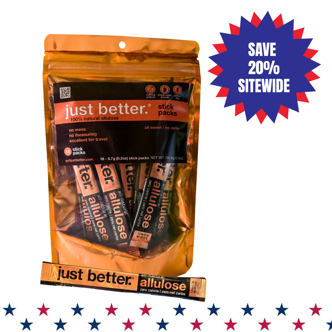 18-count Stick Pack Pouch of just better.® allulose