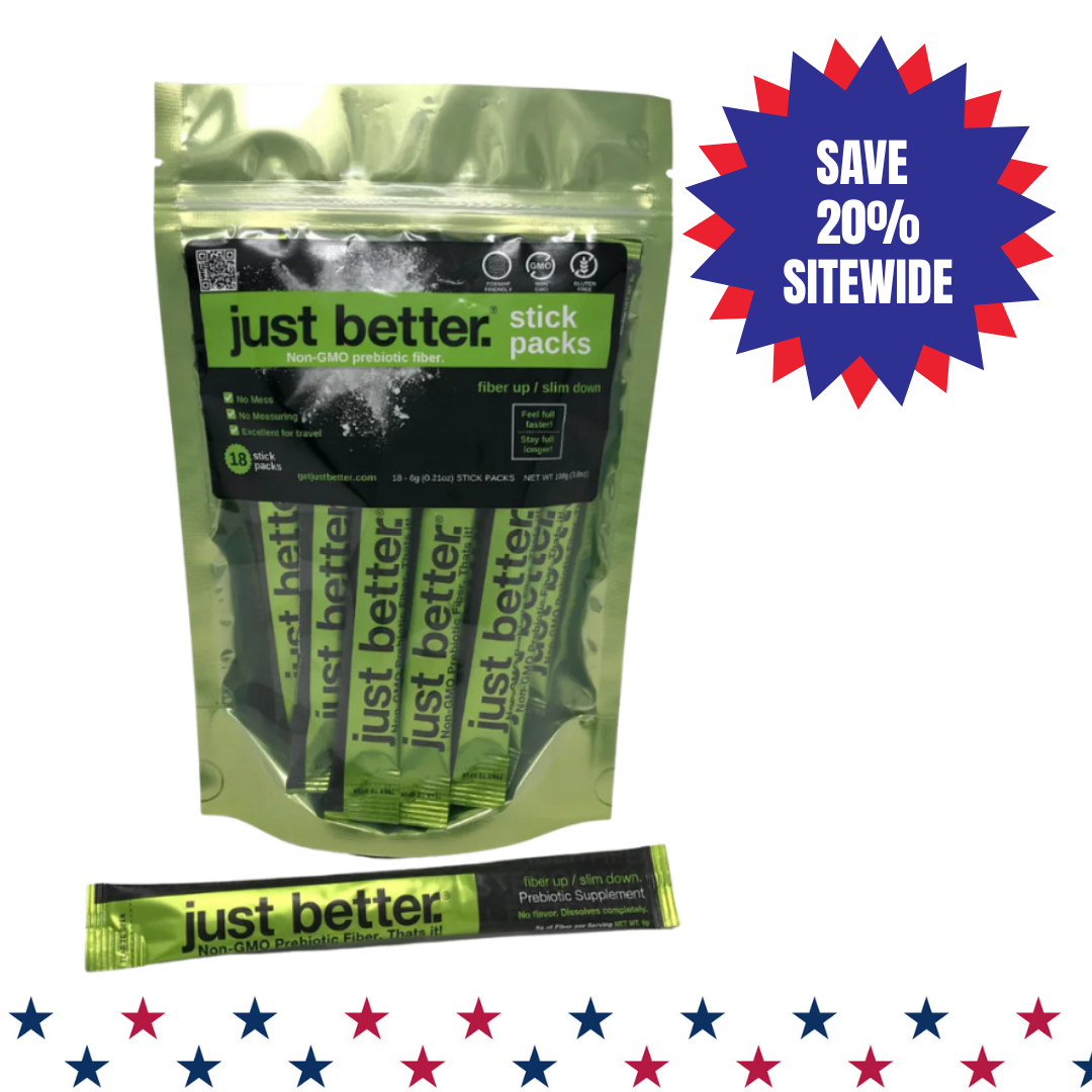 18-Count Stick Pack Pouch of just better.® prebiotic fiber