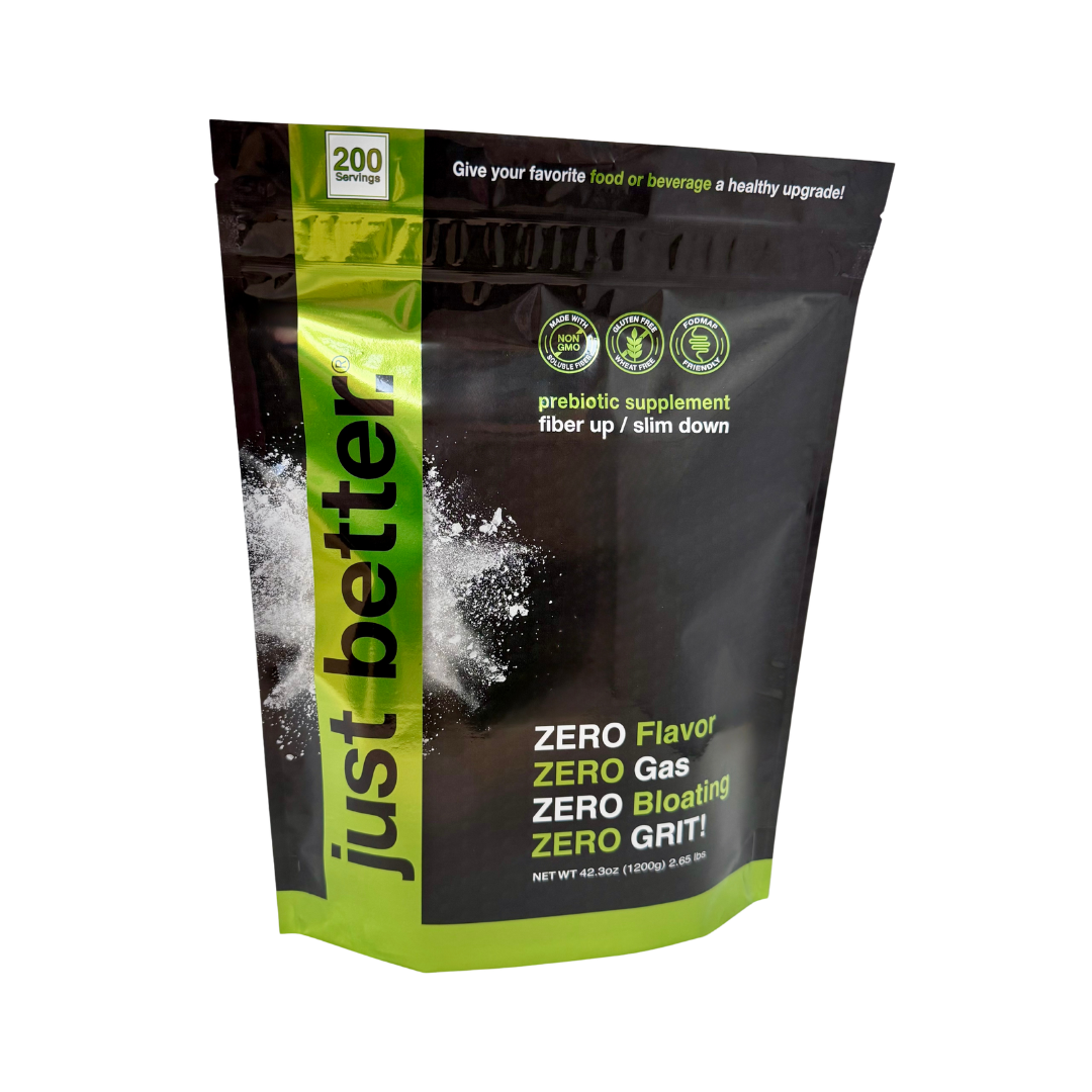 Combo Pack - 300g Container + 300g Refill Pouch of just better.® prebiotic fiber