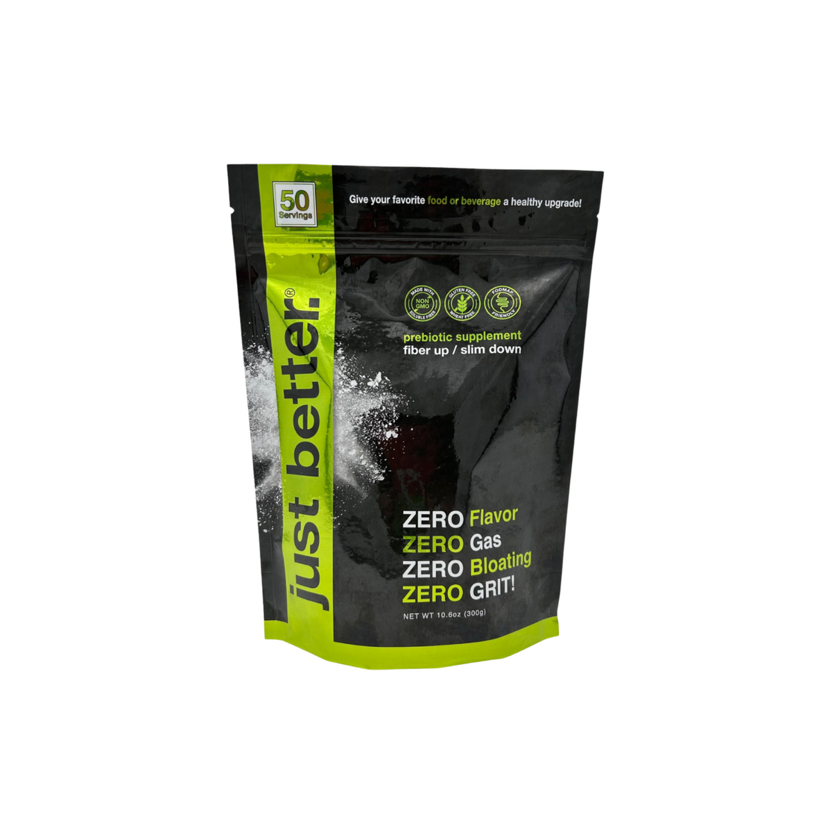 Combo Pack - One EZ-Grip Container + Two 300g Refill Pouches of just better.® prebiotic fiber
