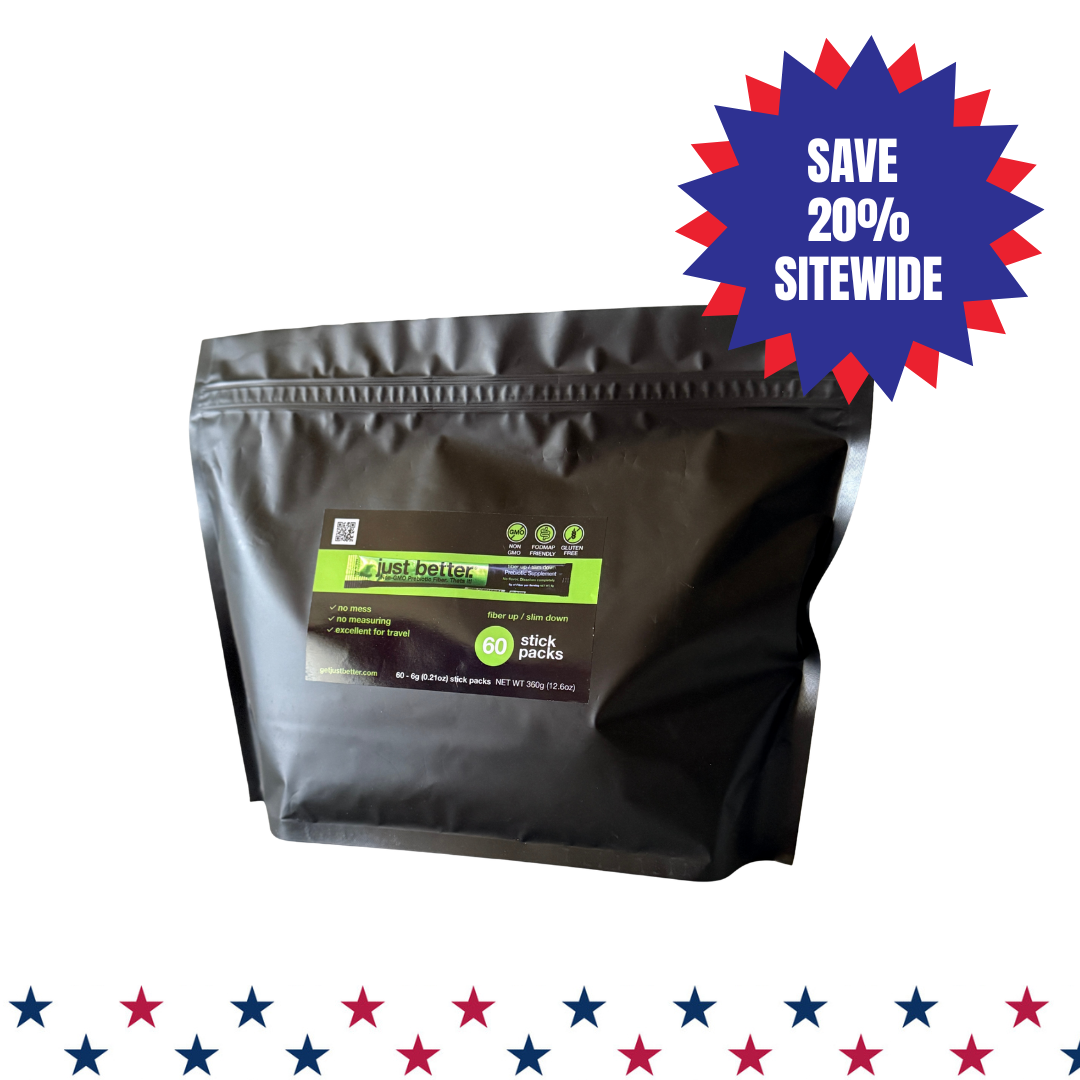 60-count Stick Pack Pouch of just better.® prebiotic fiber