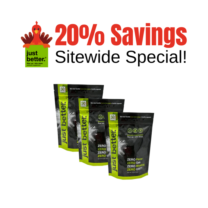 3 Pack - 300g Pouch -  just better.® prebiotic supplement (About 50 servings per pouch) Bundle Up & SAVE 7%!