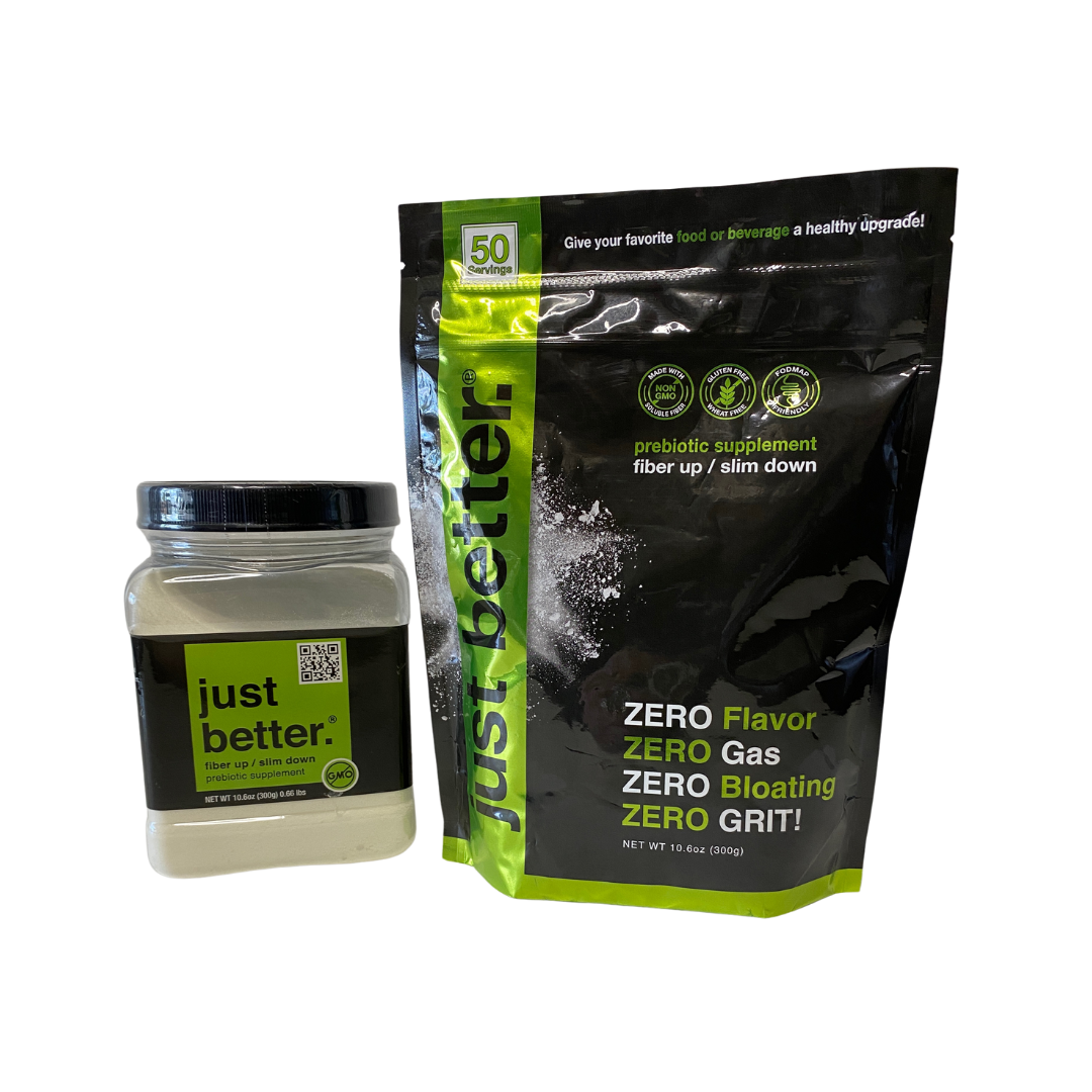 Combo Pack - 300g Container + 300g Refill Pouch of just better.® prebiotic fiber